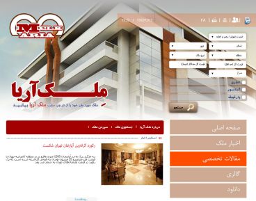 راه اندازی وب سایت اینترنتی ملک آریا